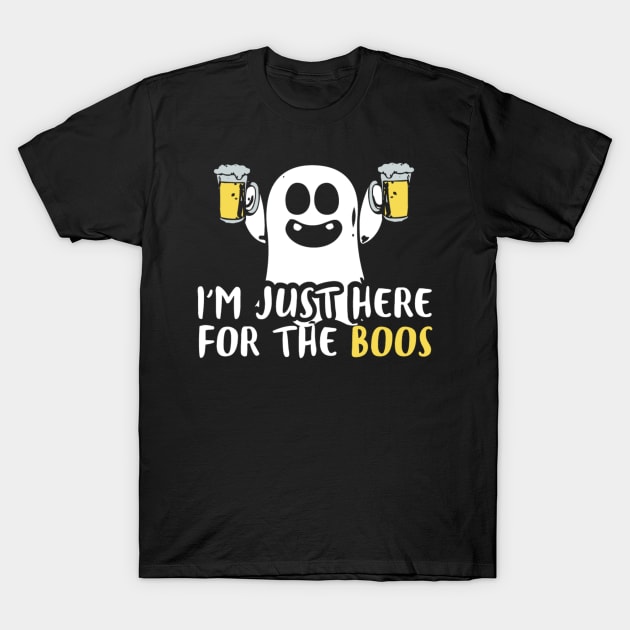 Funny Just Here For The Boos Halloween Design graphic T-Shirt by Blue Zebra